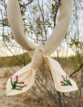 Load image into Gallery viewer, Ocotillo embroidered neckerchief

