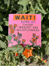 Load image into Gallery viewer, Wait! Some of Those “Weeds” are Wildflowers sticker
